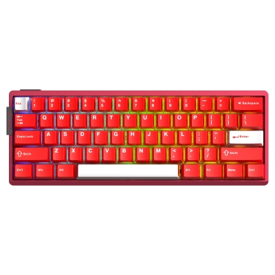 Aula AG60 Pro Alüminyum Manyetik Klavye Hall Effect Aether Switch 8000Hz RGB TKL Hot Swap Oyuncu Klavyesi Kırmızı - Aula