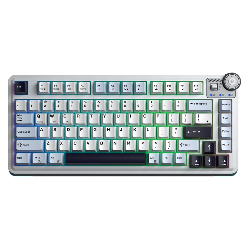 Aula AU75 3 Modlu RGB Hot Swap Mekanik TKL Star Vector Switch Kablosuz Makrolu Klavye Lacivert - 1