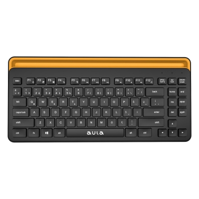 Aula AWK310 Bluetooth 5.1 Kablosuz Telefon Tablet Standlı TKL Türkçe Q Klavye - Aula