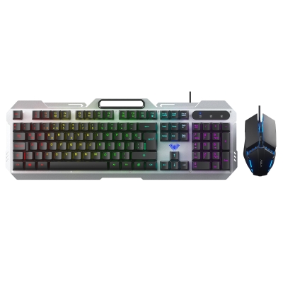 Aula F2023 Gaming Türkçe Q Rainbow Membran 2400DPl Oyuncu Klavye Mouse Set - Aula