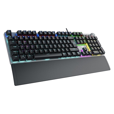 Aula F2058 Bilek Destekli RGB Makrolu Mekanik Kablolu Oyuncu Klavyesi - Aula