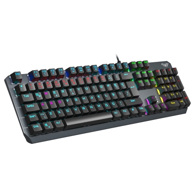 Aula F2066 Blue Switch RGB Makrolu Kablolu Gaming Türkçe Mekanik Oyuncu Klavyesi - 5