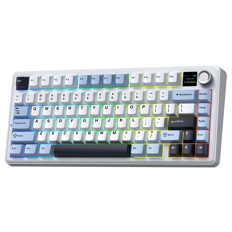 Aula F75 Max Mekanik RGB TKL Reaper Switch Kablosuz Makrolu Hot Swap Klavye Lacivert - 1