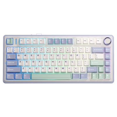 Aula F75 Mekanik RGB TKL GrayWood V3 Switch Kablosuz Makrolu Hot Swap Klavye Pastel - Aula