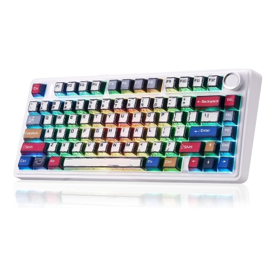 Aula F75 Mekanik RGB TKL Reaper Switch Kablosuz Makrolu Hot Swap Klavye Comic - 9