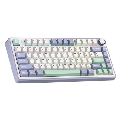 Aula F75 Mekanik RGB TKL Reaper Switch Kablosuz Makrolu Hot Swap Klavye Pastel - Aula