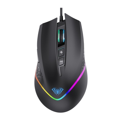 Aula F805 6400DPI RGB 7 Tuşlu Makro Optik Gaming Oyuncu Mouse - Aula