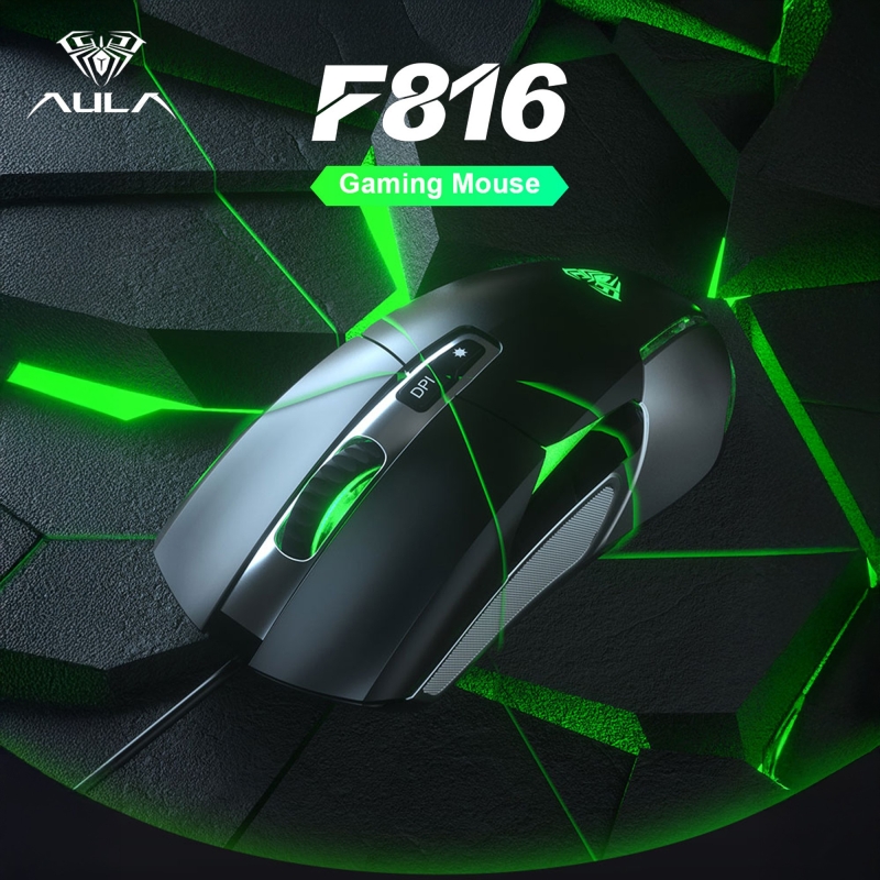 Aula F816 RGB Efektli 12800DPI Kablolu Optik Gaming Oyuncu Mouse - 2