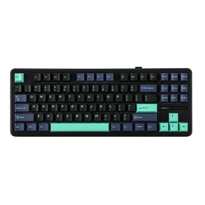 Aula F87 Mekanik RGB TKL GrayWood V4 Switch Kablosuz Makrolu Hot Swap Klavye Siyah - Aula