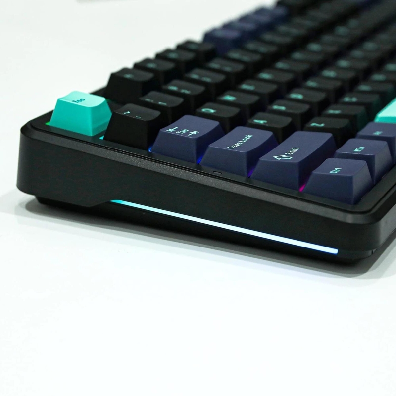 Aula F87 Mekanik RGB TKL GrayWood V4 Switch Kablosuz Makrolu Hot Swap Klavye Siyah - 7