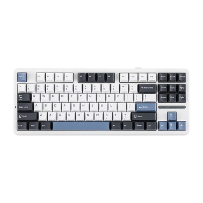 Aula F87 Mekanik RGB TKL GrayWood V3 Switch Kablosuz Makrolu Hot Swap Klavye Beyaz - Aula