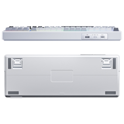 Aula F99 3 Modlu RGB Hot Swap Mekanik Linear GrayWood V3 Switch Kablosuz Makrolu Klavye Gri - 8