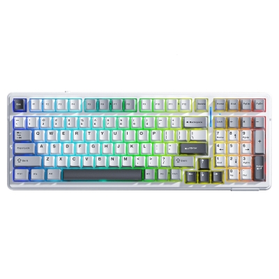 Aula F99 3 Modlu RGB Hot Swap Mekanik Linear GrayWood V3 Switch Kablosuz Makrolu Klavye Gri - Aula