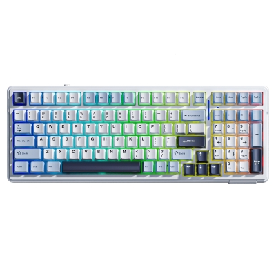 Aula F99 3 Modlu RGB Hot Swap Mekanik Linear GrayWood V3 Switch Kablosuz Makrolu Klavye Lacivert - Aula