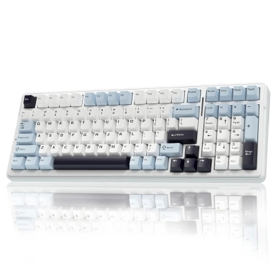 Aula F99 3 Modlu RGB Hot Swap Mekanik Reaper Switch Kablosuz Makrolu Klavye Lacivert - 10