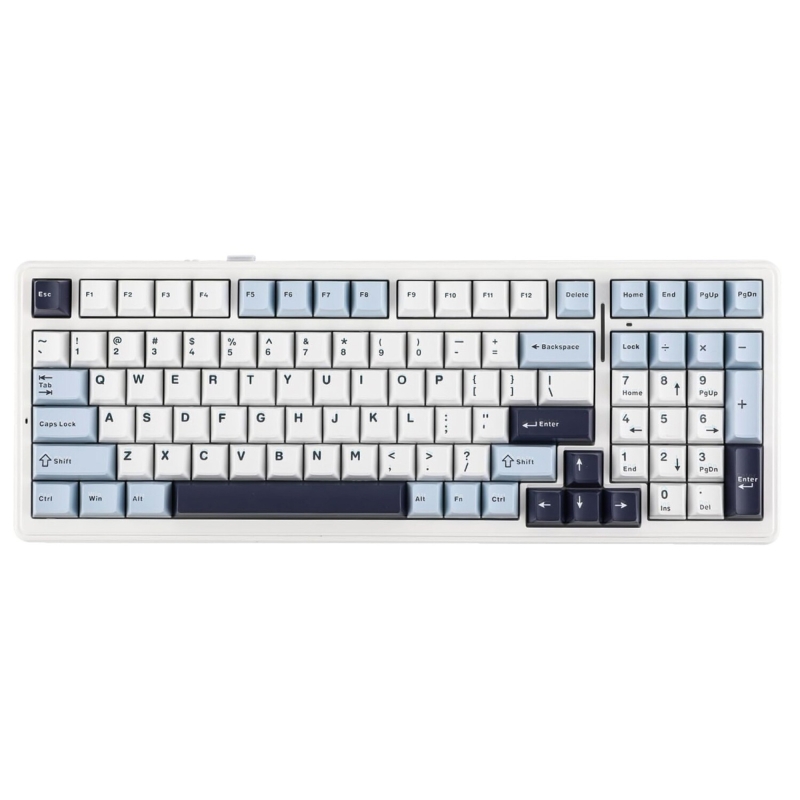 Aula F99 3 Modlu RGB Hot Swap Mekanik Reaper Switch Kablosuz Makrolu Klavye Lacivert - 1