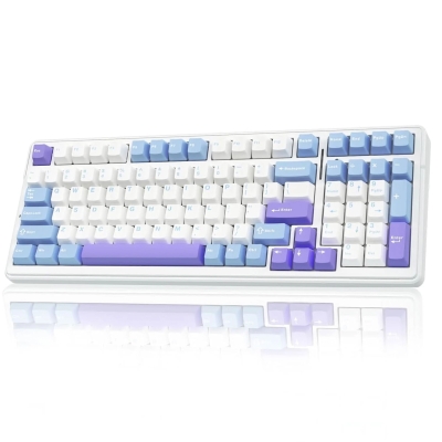 Aula F99 3 Modlu RGB Hot Swap Mekanik Reaper Switch Kablosuz Makrolu Klavye Mavi - 2