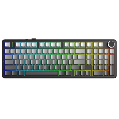 Aula F99 Pro 3 Modlu RGB Hot Swap Mekanik Nimbus V3 Switch Kablosuz Makrolu Klavye Gradyan Gri - Aula
