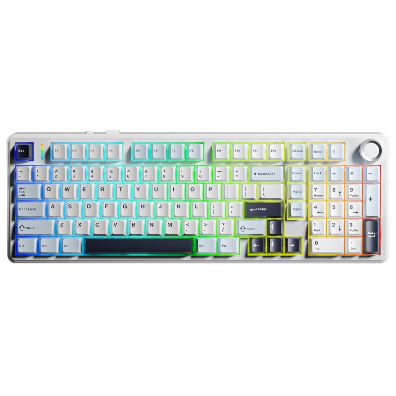 Aula F99 Pro 3 Modlu RGB Hot Swap Mekanik Star Vector Switch Kablosuz Makrolu Klavye Lacivert - 1