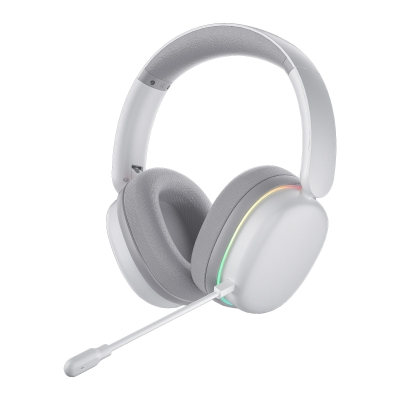 Aula G7 PRO Tri Mode Kablosuz RGB Gaming Mikrofonlu Oyuncu Kulaklığı 7.1 Surround Ses 40mm Driver Düşük Gecikme E-Spor Kulaklık Beyaz - Aula
