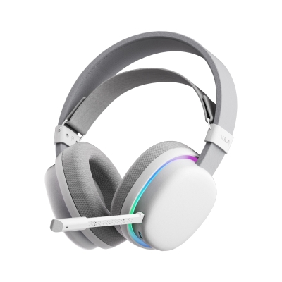 Aula G7 Tri Mode Kablosuz RGB Gaming Mikrofonlu Oyuncu Kulaklığı 40mm Driver Gürültü Engelleyici Mikrofonlu Kulaklık Beyaz - Aula