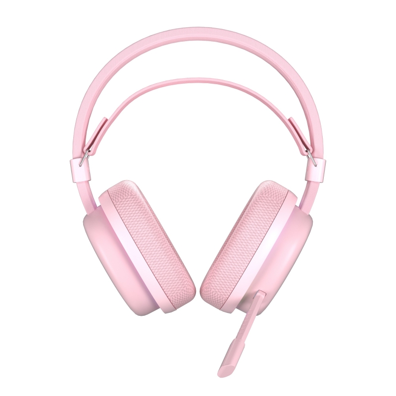 Aula G7 Tri Mode Kablosuz RGB Gaming Mikrofonlu Oyuncu Kulaklığı 40mm Driver Gürültü Engelleyici Mikrofonlu Kulaklık Pembe - 7