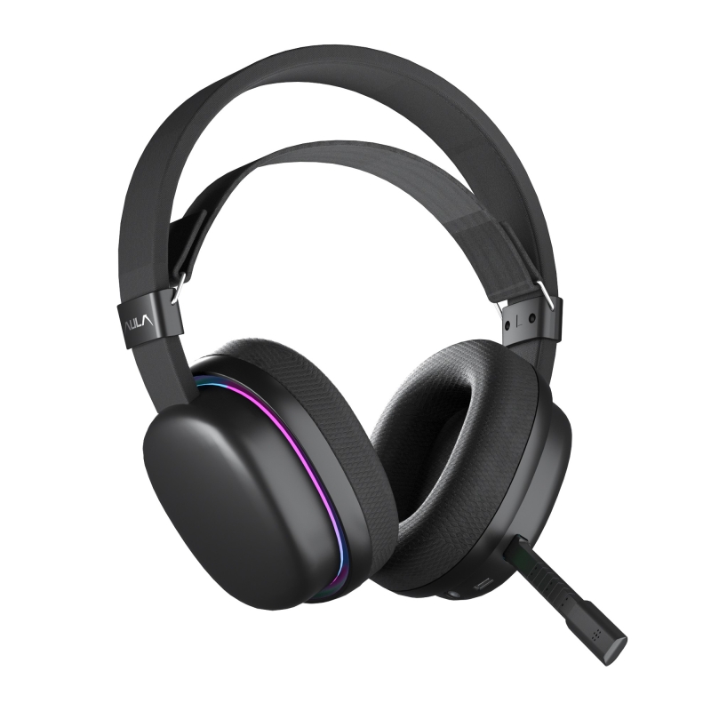 Aula G7 Tri Mode Kablosuz RGB Gaming Mikrofonlu Oyuncu Kulaklığı 40mm Driver Gürültü Engelleyici Mikrofonlu Kulaklık Siyah - 8