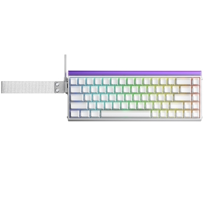 Aula Hero 68 He Manyetik Klavye Rapid Trigger Jade King Switch 8000Hz RGB Neon TKL Hot Swap Oyuncu Klavyesi Beyaz - 3