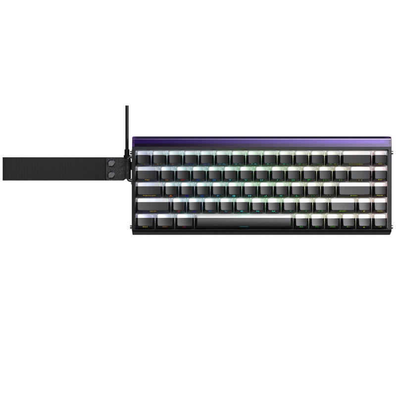 Aula Hero 68 He Manyetik Klavye Rapid Trigger Jade King Switch 8000Hz RGB Neon TKL Hot Swap Oyuncu Klavyesi Siyah - 3