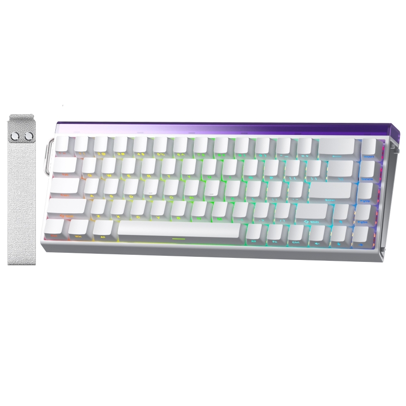 Aula Hero 68 He Manyetik Klavye Rapid Trigger Meteor Switch 8000Hz RGB Neon TKL Hot Swap Oyuncu Klavyesi Beyaz - 1