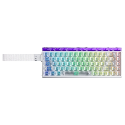 Aula Hero 68 He Manyetik Klavye Rapid Trigger Silver Switch 8000Hz RGB Neon TKL Hot Swap Oyuncu Klavyesi Şeffaf - 8