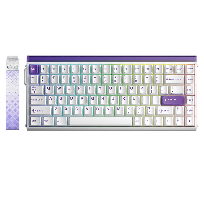 Aula Hero 84 He Manyetik Klavye Rapid Trigger Black King Switch 8000Hz RGB Neon TKL Hot Swap Oyuncu Klavyesi Beyaz - 1