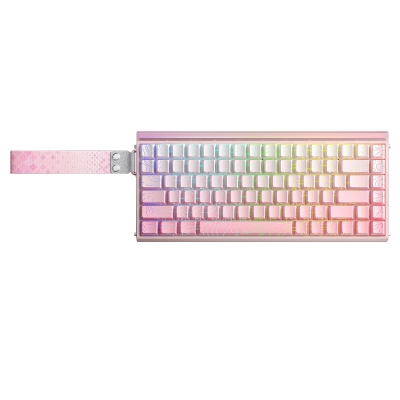 Aula Hero 84 He Manyetik Klavye Rapid Trigger Dragon King Switch 8000Hz RGB Neon TKL Hot Swap Oyuncu Klavyesi Pembe - 7
