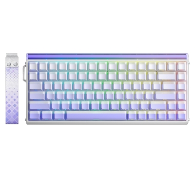 Aula Hero 84 He Manyetik Klavye Rapid Trigger Jade King Switch 8000Hz RGB Neon TKL Hot Swap Oyuncu Klavyesi Mor - Aula