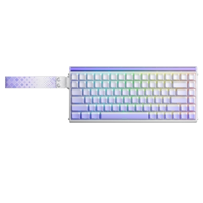 Aula Hero 84 He Manyetik Klavye Rapid Trigger Jade King Switch 8000Hz RGB Neon TKL Hot Swap Oyuncu Klavyesi Mor - 7