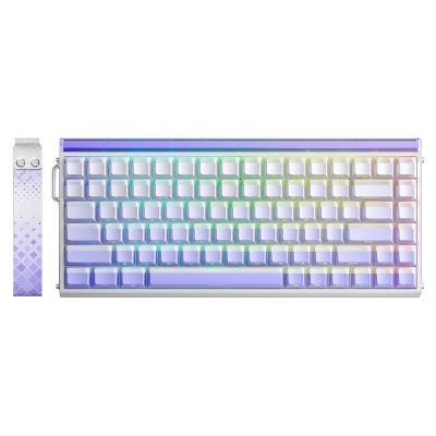 Aula Hero 84 He Manyetik Klavye Rapid Trigger Jade King Switch 8000Hz RGB Neon TKL Hot Swap Oyuncu Klavyesi Mor - Aula