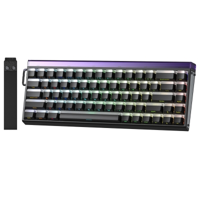 Aula Hero68 He Manyetik Klavye Rapid Trigger Jade King Switch 8000Hz RGB Neon TKL Hot Swap Oyuncu Klavyesi Siyah - 1