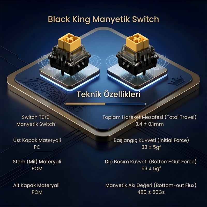 Aula Leobog Black King Manyetik Switch 20 Adet - 2