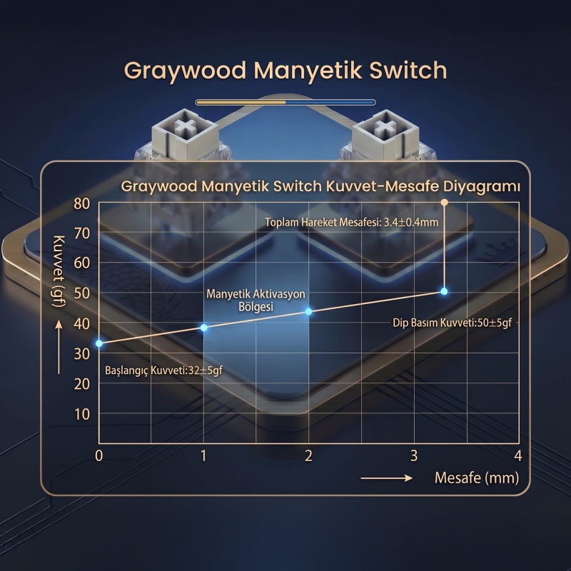 Aula Leobog Graywood Manyetik Switch 20 Adet - 3