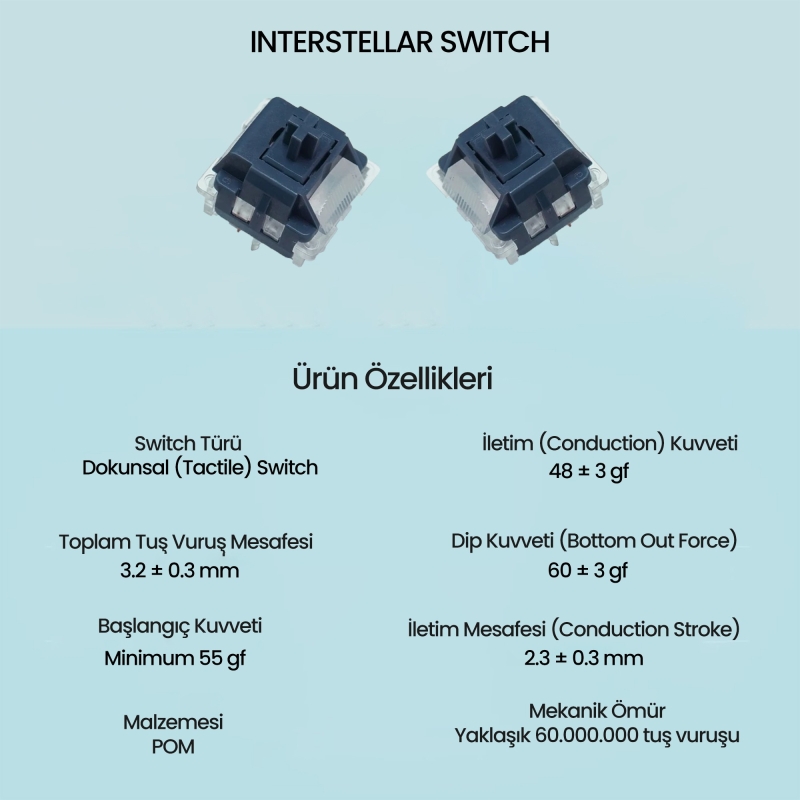Aula Leobog Interstellar Tactile Mekanik Switch 100 Adet - 2