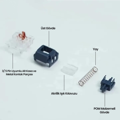 Aula Leobog Interstellar Tactile Mekanik Switch 100 Adet - 5