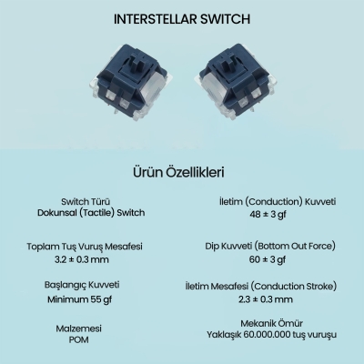 Aula Leobog Interstellar Tactile Mekanik Switch 100 Adet - 2