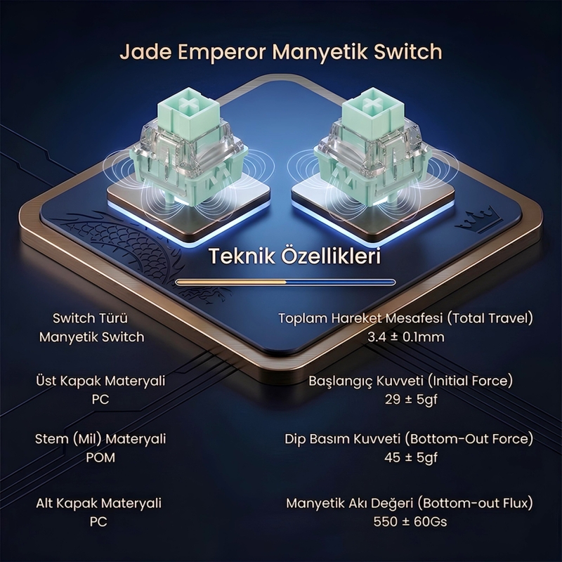 Aula Leobog Jade Emperor Manyetik Switch 20 Adet - 2