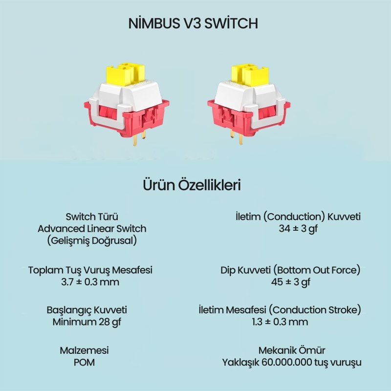 Aula Leobog Nimbus V3 Lineer Mekanik Switch 80 Adet - 2