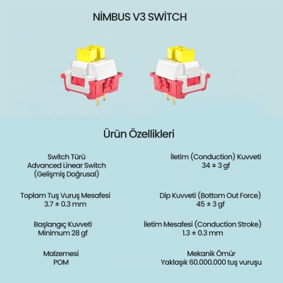 Aula Leobog Nimbus V3 Lineer Mekanik Switch 80 Adet - 2