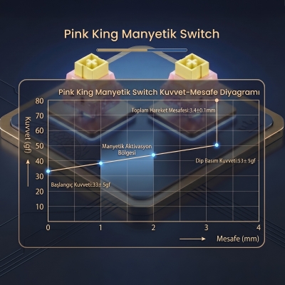 Aula Leobog Pink King Manyetik Switch 20 Adet - 3