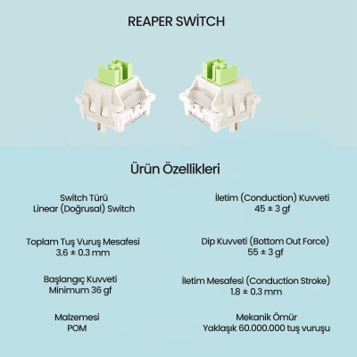 Aula Leobog Reaper Lineer Mekanik Switch 100 Adet - 2