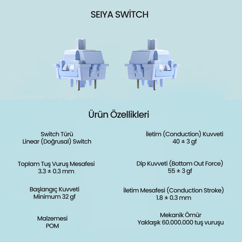 Aula Leobog Seiya Lineer Mekanik Switch 100 Adet - 2