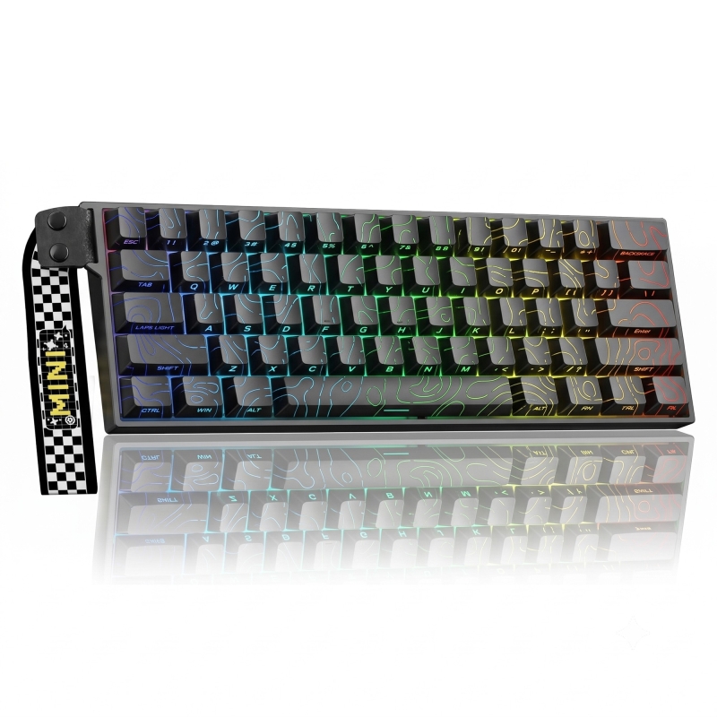 Aula Mini 60 He Max Hall Effect Manyetik Klavye Rapid Trigger Spiritcloud Switch 8000Hz TKL Hot Swap Oyuncu Klavyesi Siyah - 9