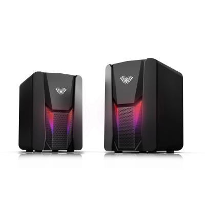 Aula N-108 1+1 USB / Aux Stereo 2.0 RGB Masaüstü Gaming Oyuncu Hoparlör Speaker Ses Sistemi - Aula